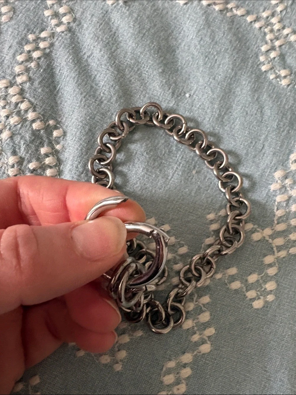 Maison Miru Bubble chain statement necklace, stainless steel - Picture 2 of 5